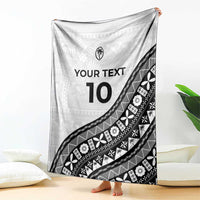 Custom Fijian Rugby Blanket Tapa Pattern and Palm Tree Tribal LT03 - Polynesian Pride