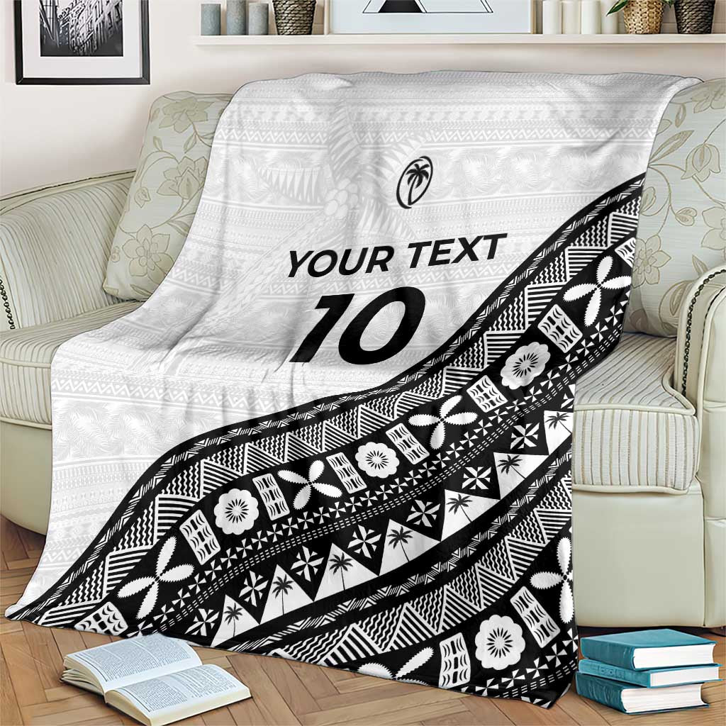 Custom Fijian Rugby Blanket Tapa Pattern and Palm Tree Tribal LT03 - Polynesian Pride