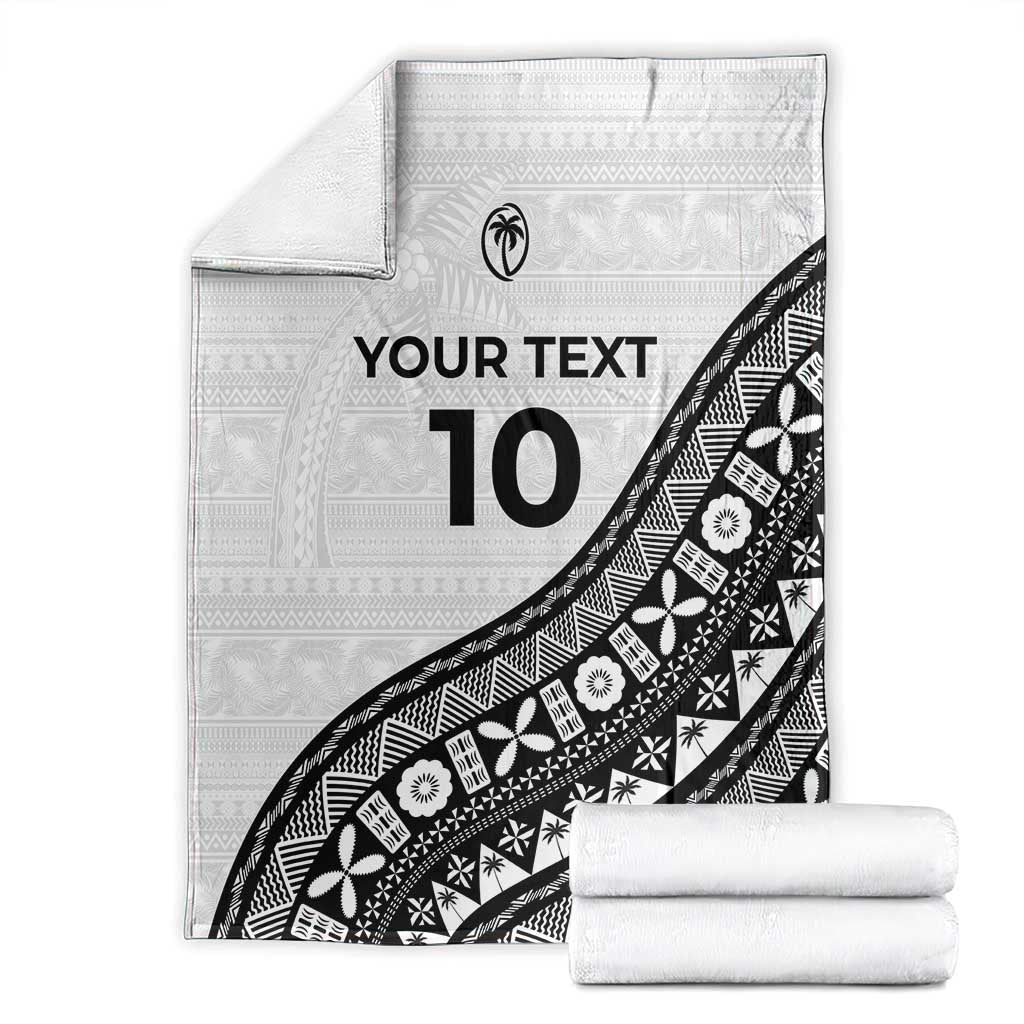 Custom Fijian Rugby Blanket Tapa Pattern and Palm Tree Tribal LT03 - Polynesian Pride