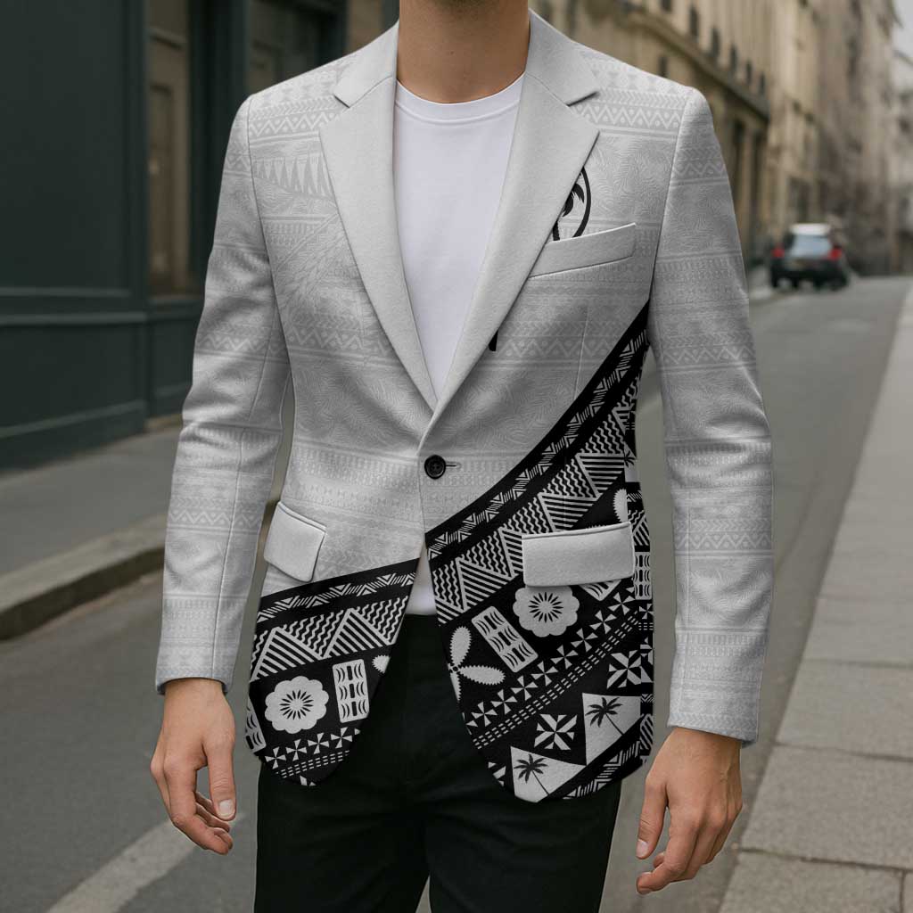 Custom Fijian Rugby Blazer Tapa Pattern and Palm Tree Tribal LT03 - Polynesian Pride