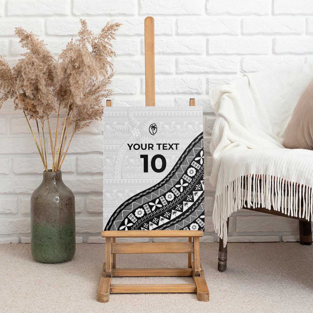 Custom Fijian Rugby Canvas Wall Art Tapa Pattern and Palm Tree Tribal LT03 - Polynesian Pride