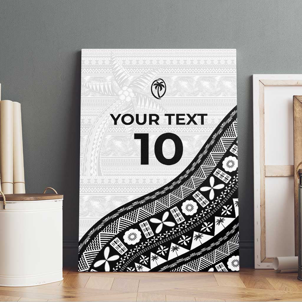 Custom Fijian Rugby Canvas Wall Art Tapa Pattern and Palm Tree Tribal LT03 - Polynesian Pride