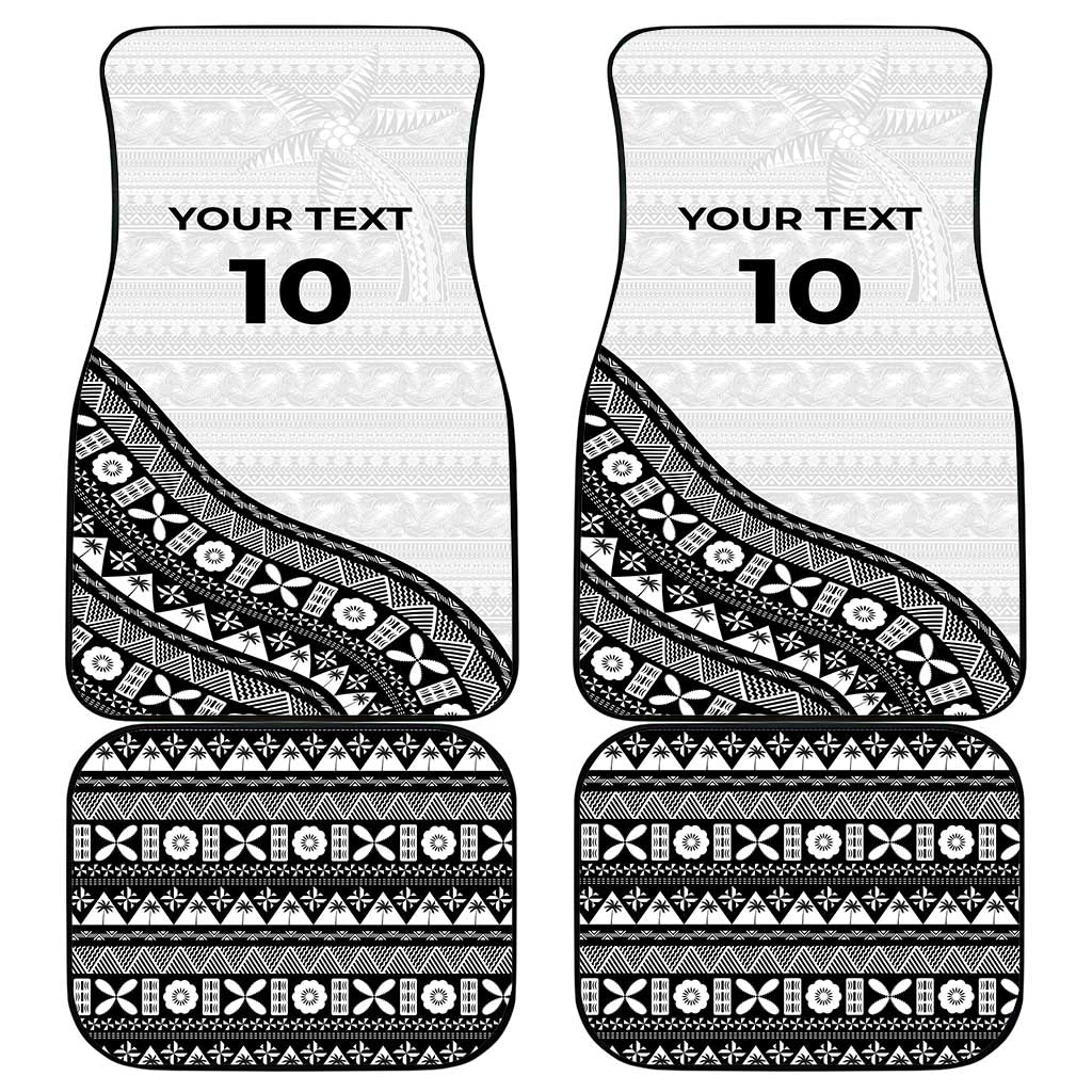 Custom Fijian Rugby Car Mats Tapa Pattern and Palm Tree Tribal LT03 - Polynesian Pride
