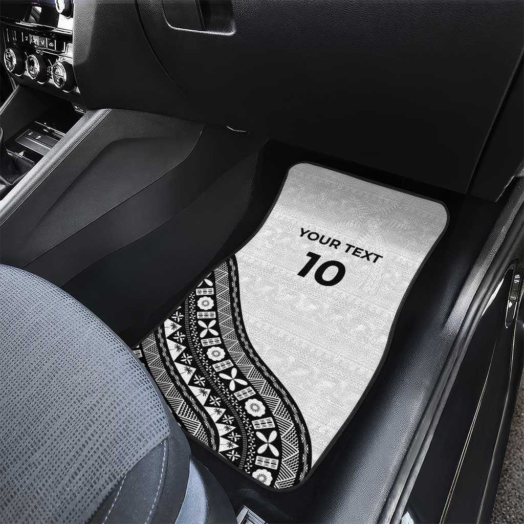 Custom Fijian Rugby Car Mats Tapa Pattern and Palm Tree Tribal LT03 - Polynesian Pride