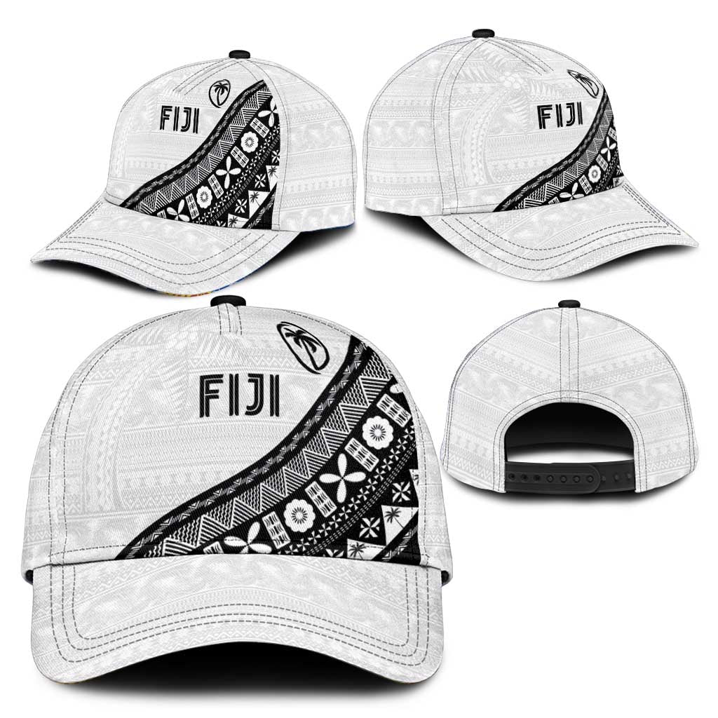 Fijian Rugby Classic Cap Tapa Pattern and Palm Tree Tribal
