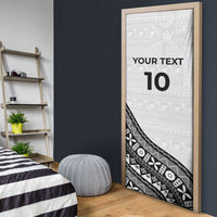 Custom Fijian Rugby Door Cover Tapa Pattern and Palm Tree Tribal LT03 - Polynesian Pride