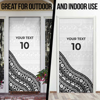 Custom Fijian Rugby Door Cover Tapa Pattern and Palm Tree Tribal LT03 - Polynesian Pride