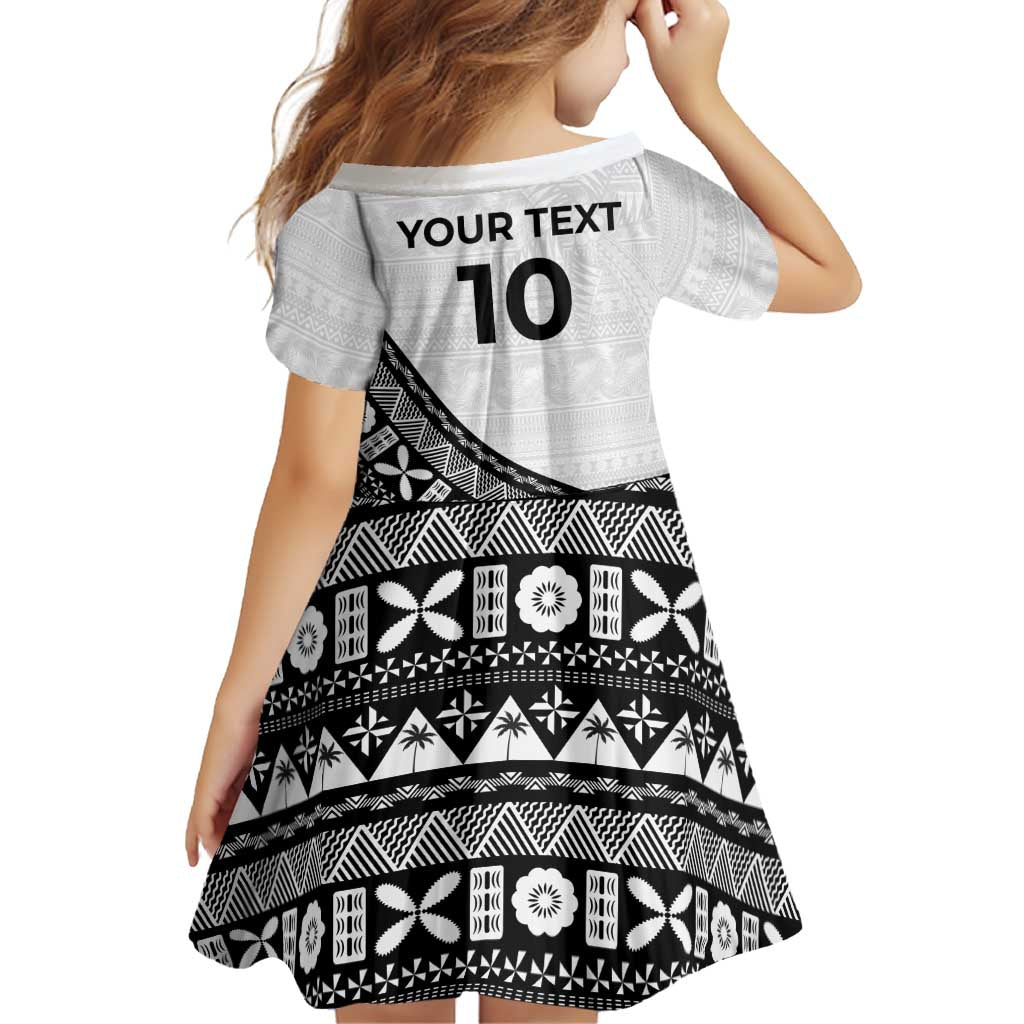 Custom Fijian Rugby Family Matching Summer Maxi Dress and Hawaiian Shirt Tapa Pattern and Palm Tree Tribal