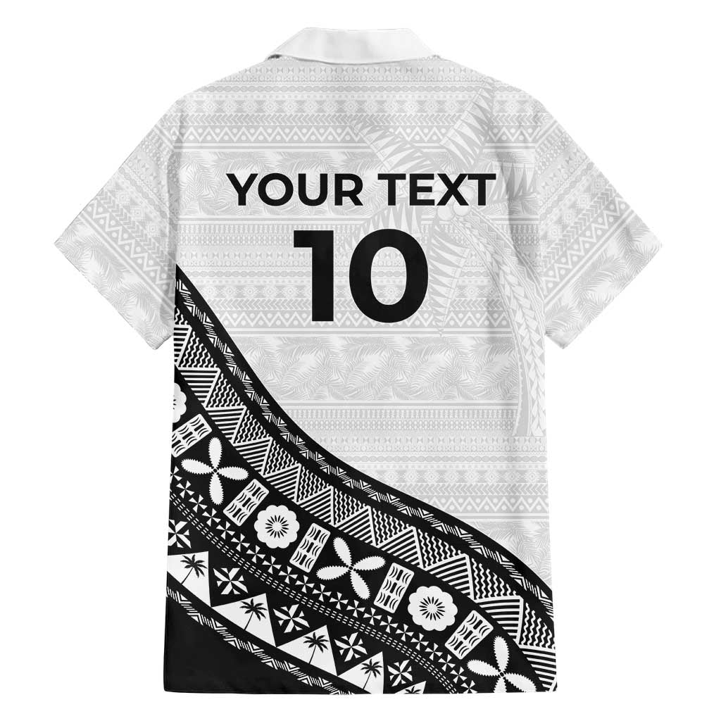 Custom Fijian Rugby Family Matching Summer Maxi Dress and Hawaiian Shirt Tapa Pattern and Palm Tree Tribal