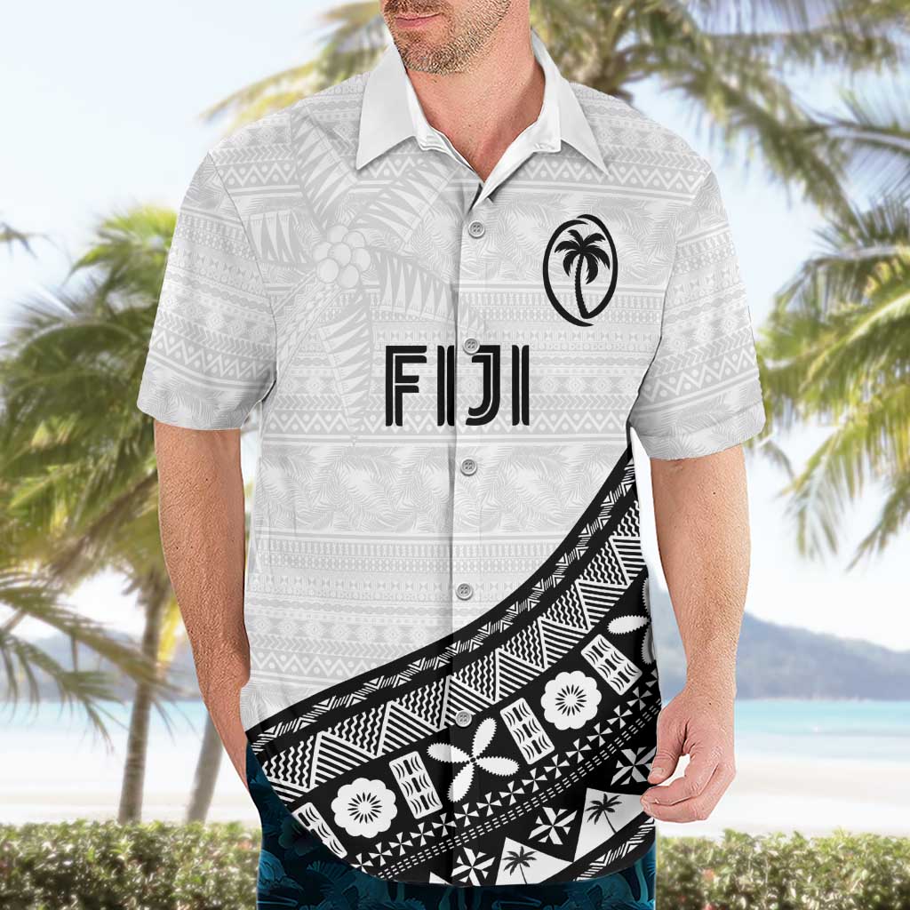 Custom Fijian Rugby Hawaiian Shirt Tapa Pattern and Palm Tree Tribal LT03 - Polynesian Pride
