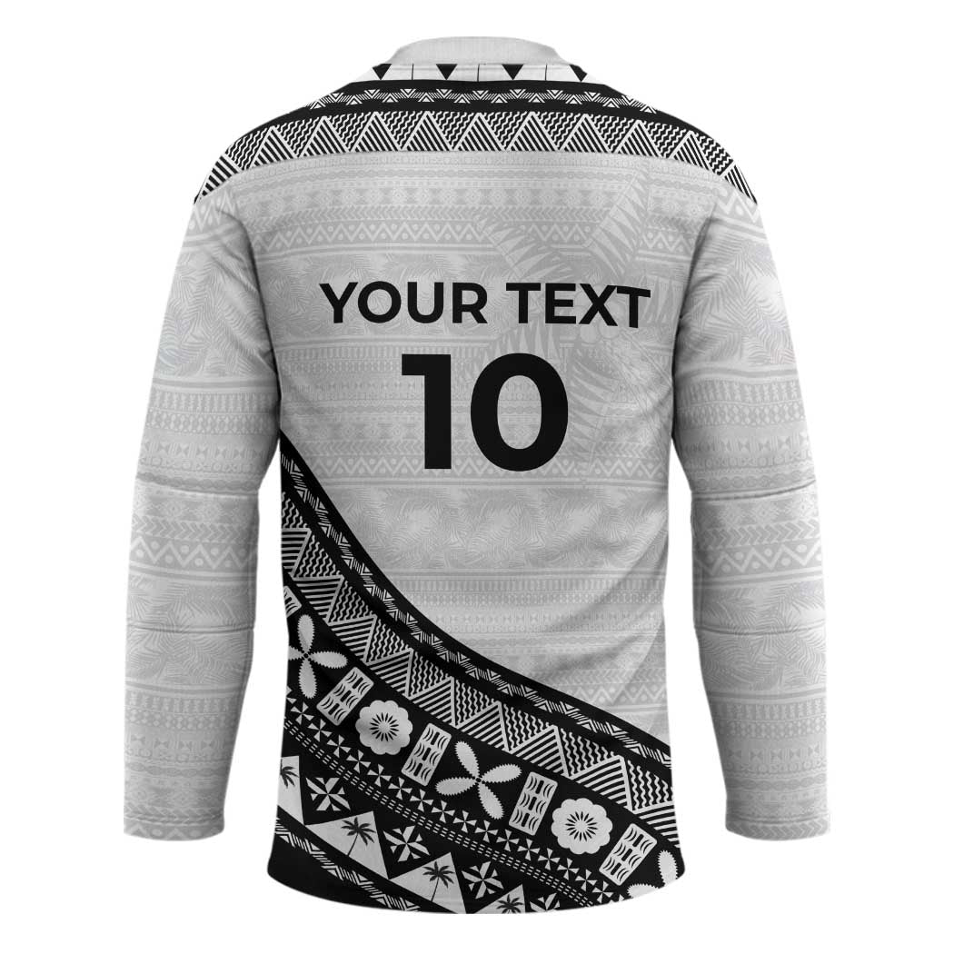 Custom Fijian Rugby Hockey Jersey Tapa Pattern and Palm Tree Tribal LT03 - Polynesian Pride