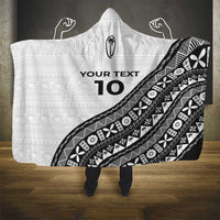 Custom Fijian Rugby Hooded Blanket Tapa Pattern and Palm Tree Tribal LT03 - Polynesian Pride