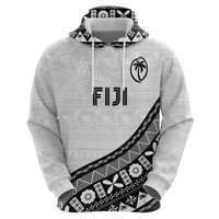 Custom Fijian Rugby Hoodie Tapa Pattern and Palm Tree Tribal LT03 - Polynesian Pride