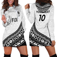 Custom Fijian Rugby Hoodie Dress Tapa Pattern and Palm Tree Tribal LT03 - Polynesian Pride
