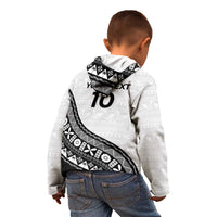 Custom Fijian Rugby Kid Hoodie Tapa Pattern and Palm Tree Tribal LT03 - Polynesian Pride