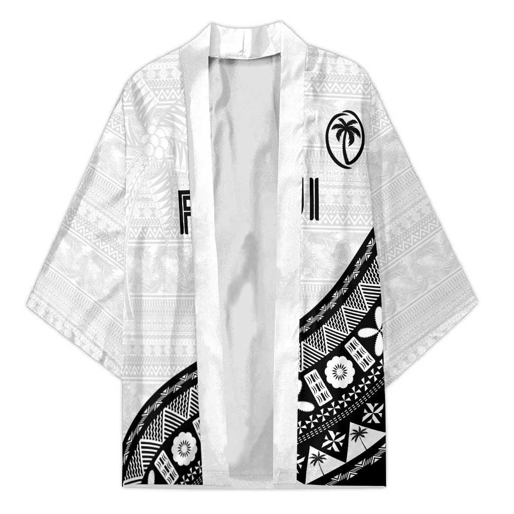 Custom Fijian Rugby Kimono Tapa Pattern and Palm Tree Tribal