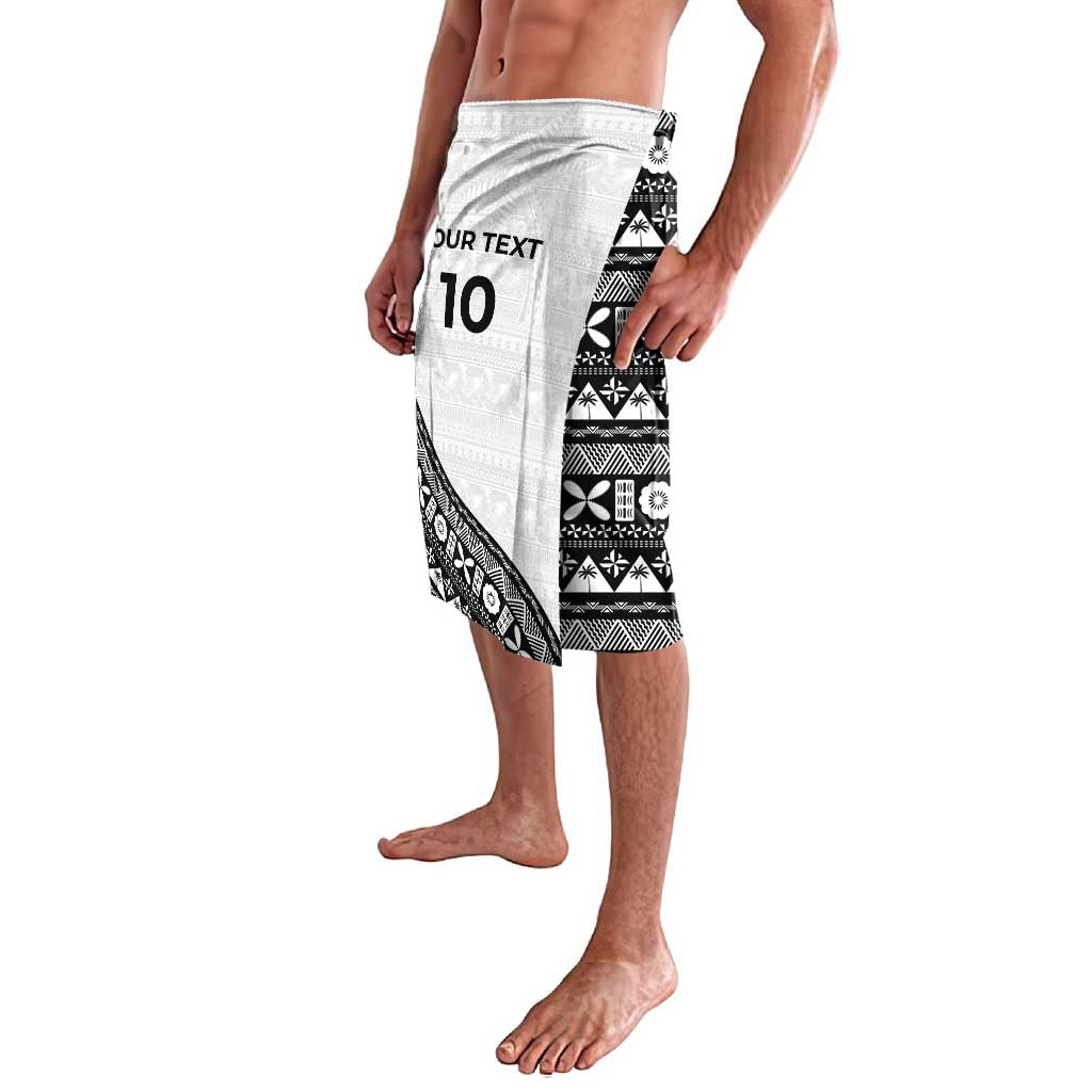 Custom Fijian Rugby Lavalava Tapa Pattern and Palm Tree Tribal LT03 - Polynesian Pride