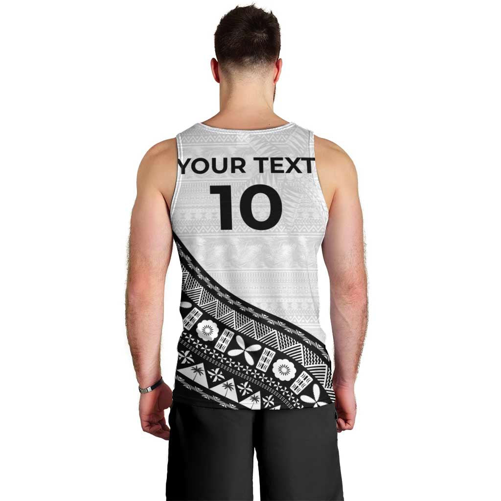 Custom Fijian Rugby Men Tank Top Tapa Pattern and Palm Tree Tribal LT03 - Polynesian Pride
