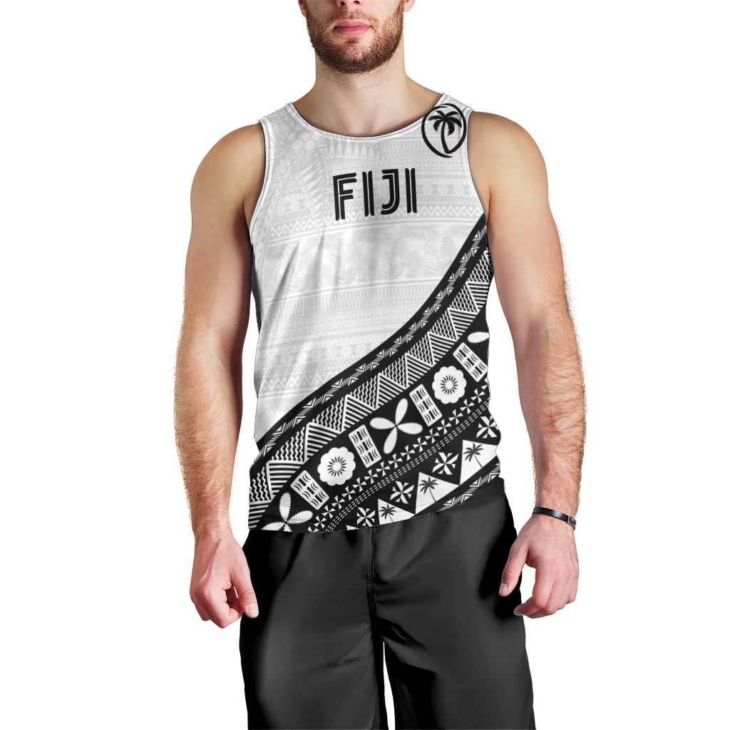 Custom Fijian Rugby Men Tank Top Tapa Pattern and Palm Tree Tribal LT03 - Polynesian Pride