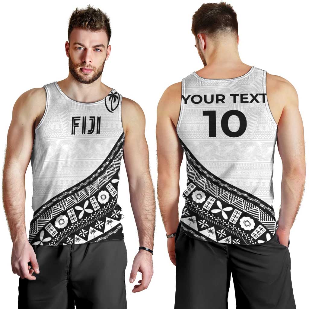 Custom Fijian Rugby Men Tank Top Tapa Pattern and Palm Tree Tribal LT03 - Polynesian Pride
