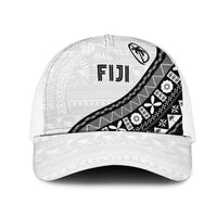 Fijian Rugby Mesh Trucker Cap Tapa Pattern and Palm Tree Tribal LT03 One Size White White - Polynesian Pride