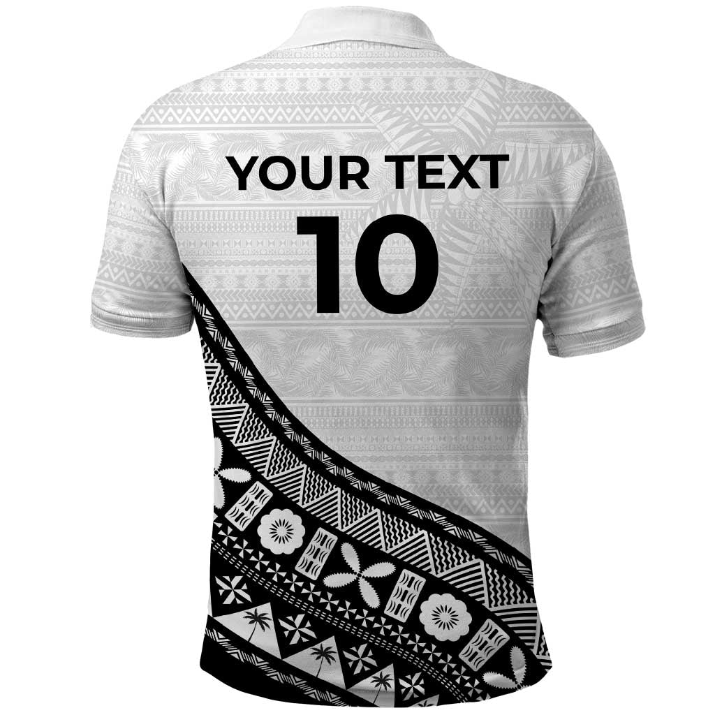 Custom Fijian Rugby Polo Shirt Tapa Pattern and Palm Tree Tribal LT03 - Polynesian Pride