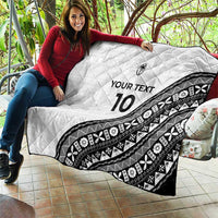 Custom Fijian Rugby Quilt Tapa Pattern and Palm Tree Tribal LT03 - Polynesian Pride