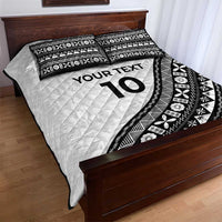 Custom Fijian Rugby Quilt Bed Set Tapa Pattern and Palm Tree Tribal LT03 - Polynesian Pride
