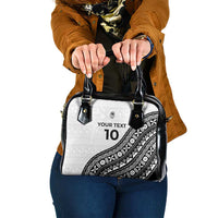 Custom Fijian Rugby Shoulder Handbag Tapa Pattern and Palm Tree Tribal