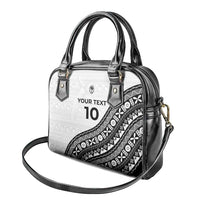 Custom Fijian Rugby Shoulder Handbag Tapa Pattern and Palm Tree Tribal