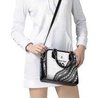 Custom Fijian Rugby Shoulder Handbag Tapa Pattern and Palm Tree Tribal