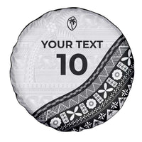 Custom Fijian Rugby Spare Tire Cover Tapa Pattern and Palm Tree Tribal LT03 - Polynesian Pride