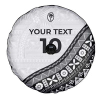 Custom Fijian Rugby Spare Tire Cover Tapa Pattern and Palm Tree Tribal LT03 - Polynesian Pride