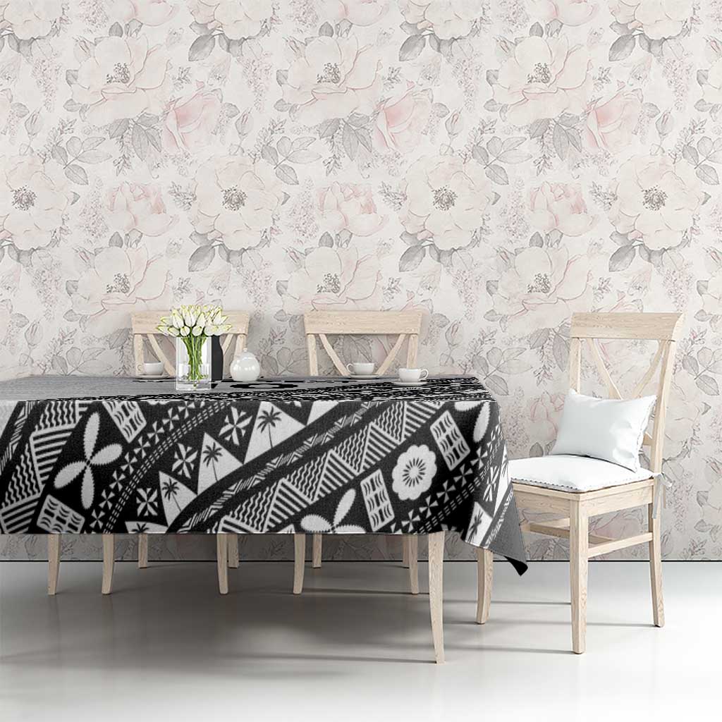 Custom Fijian Rugby Tablecloth Tapa Pattern and Palm Tree Tribal LT03 - Polynesian Pride