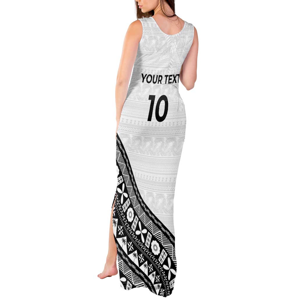 Custom Fijian Rugby Tank Maxi Dress Tapa Pattern and Palm Tree Tribal LT03 - Polynesian Pride