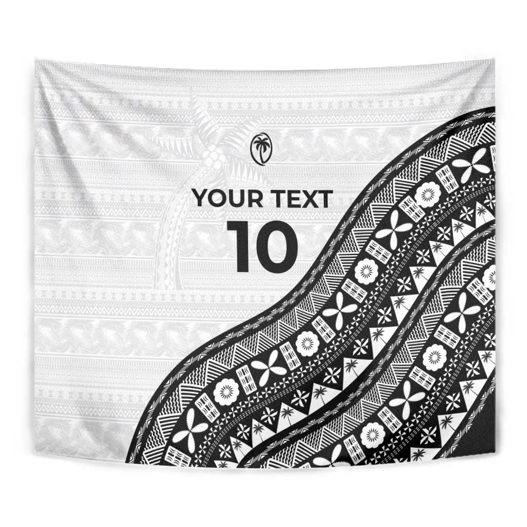 Custom Fijian Rugby Tapestry Tapa Pattern and Palm Tree Tribal LT03 - Polynesian Pride