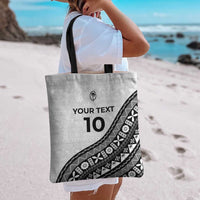 Custom Fijian Rugby Tote Bag Tapa Pattern and Palm Tree Tribal LT03 - Polynesian Pride