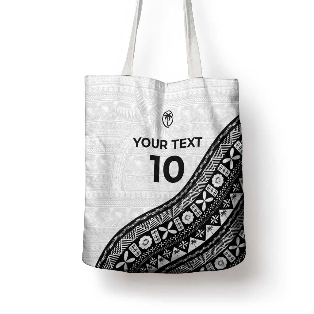 Custom Fijian Rugby Tote Bag Tapa Pattern and Palm Tree Tribal LT03 - Polynesian Pride