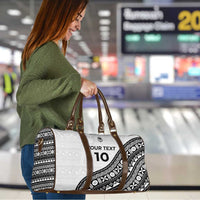 Custom Fijian Rugby Travel Bag Tapa Pattern and Palm Tree Tribal LT03 - Polynesian Pride