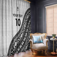 Custom Fijian Rugby Window Curtain Tapa Pattern and Palm Tree Tribal LT03 - Polynesian Pride