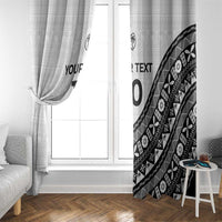 Custom Fijian Rugby Window Curtain Tapa Pattern and Palm Tree Tribal LT03 - Polynesian Pride
