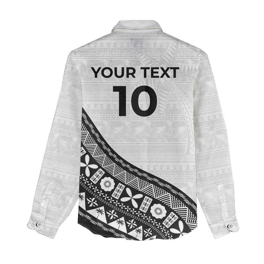 Custom Fijian Rugby Women Casual Shirt Tapa Pattern and Palm Tree Tribal LT03 - Polynesian Pride