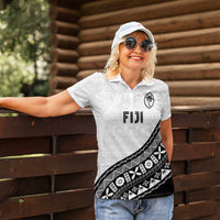 Custom Fijian Rugby Women Polo Shirt Tapa Pattern and Palm Tree Tribal LT03 - Polynesian Pride