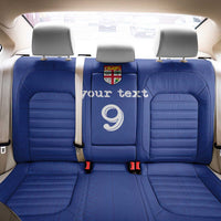 Custom Fijian Football Back Car Seat Cover Tapa Pattern and Shark Tribal LT03 - Polynesian Pride