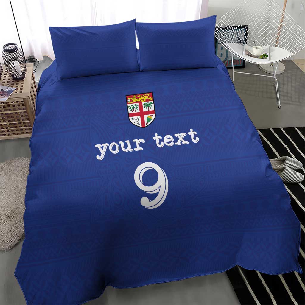 Custom Fijian Football Bedding Set Tapa Pattern and Shark Tribal LT03 - Polynesian Pride