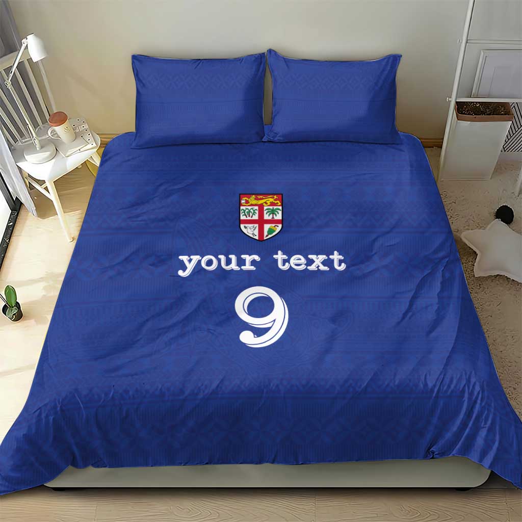 Custom Fijian Football Bedding Set Tapa Pattern and Shark Tribal LT03 - Polynesian Pride