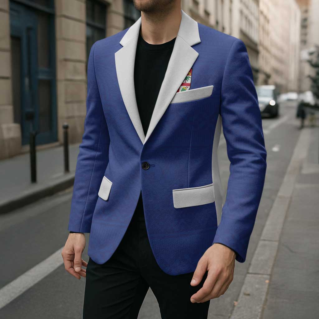 Custom Fijian Football Blazer Tapa Pattern and Shark Tribal LT03 - Polynesian Pride