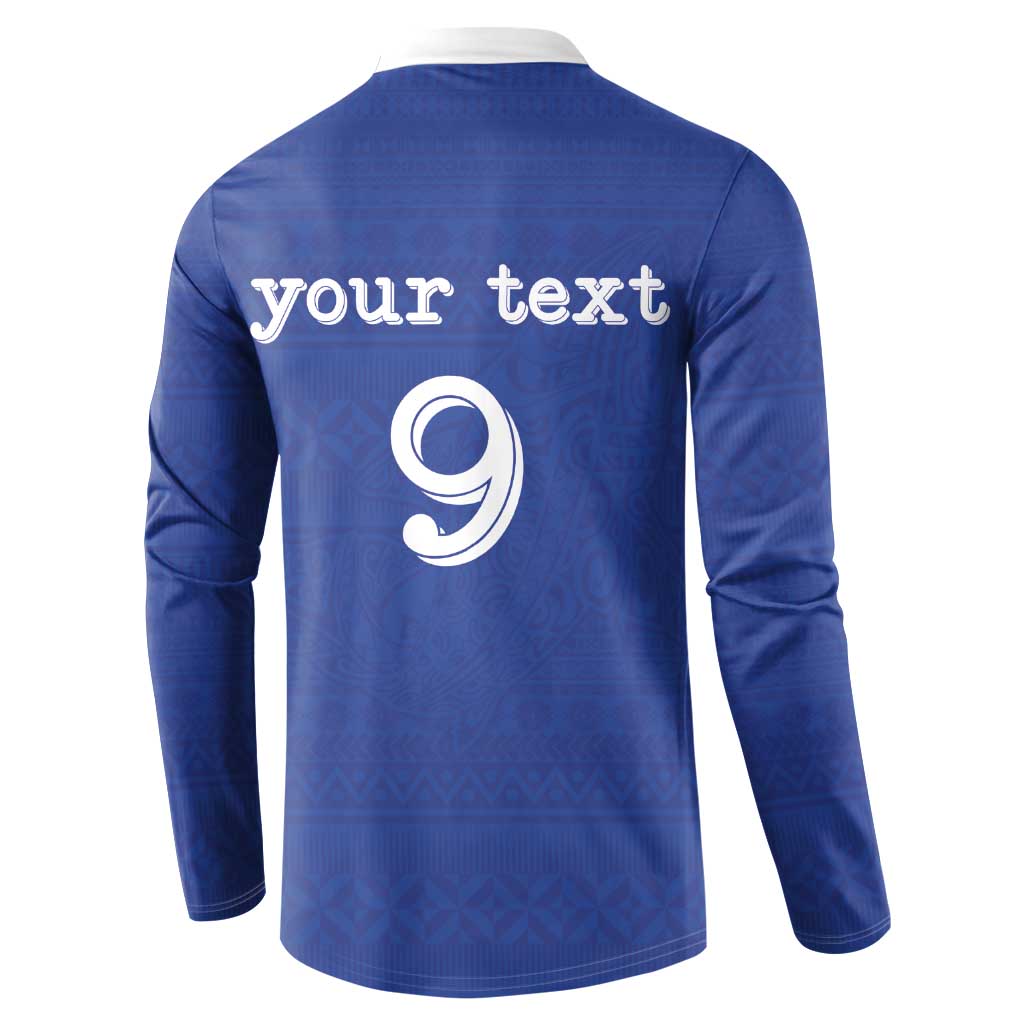Custom Fijian Football Button Sweatshirt Tapa Pattern and Shark Tribal LT03 - Polynesian Pride