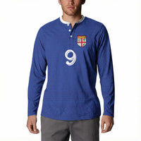 Custom Fijian Football Button Sweatshirt Tapa Pattern and Shark Tribal LT03 - Polynesian Pride