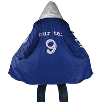Custom Fijian Football Cloak Tapa Pattern and Shark Tribal LT03 Unisex Blue - Polynesian Pride